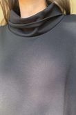 Scuba Stretch Funnel Neck Cocoon Dress Black /21=